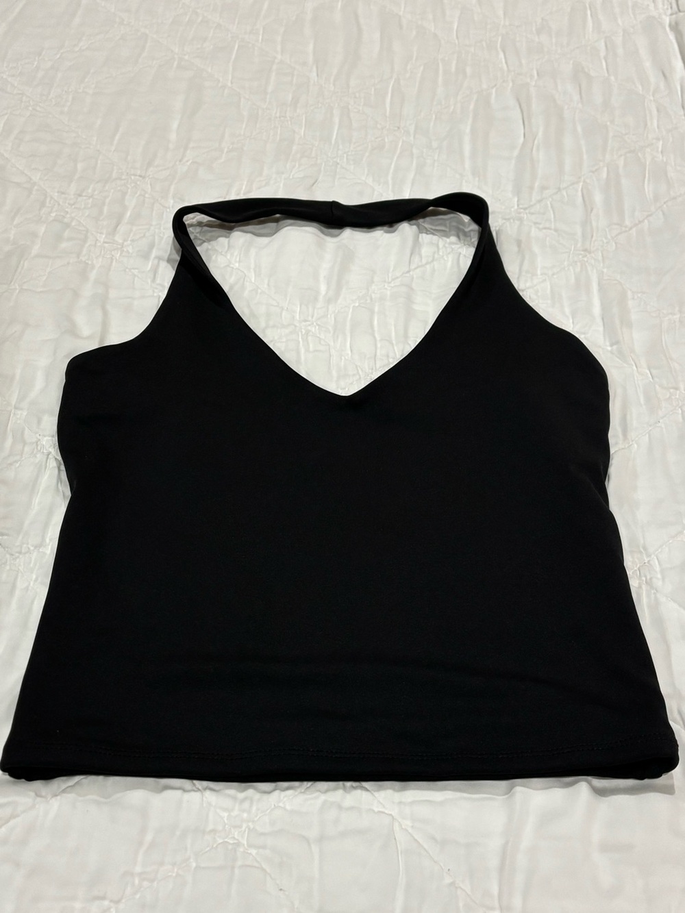 Women’s Black V-Neck Halter Tank - Sleek Style